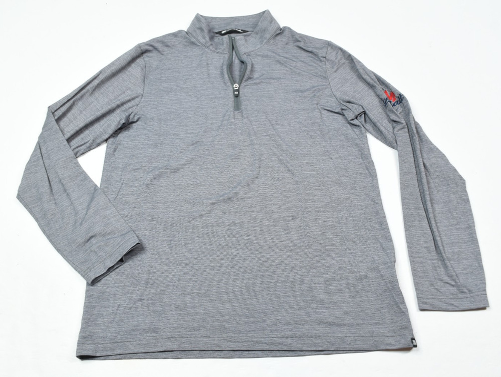 Travis Mathew Crestview 1/4 Zip Pullover Mens Medium Gray Long Sleeve Stretch